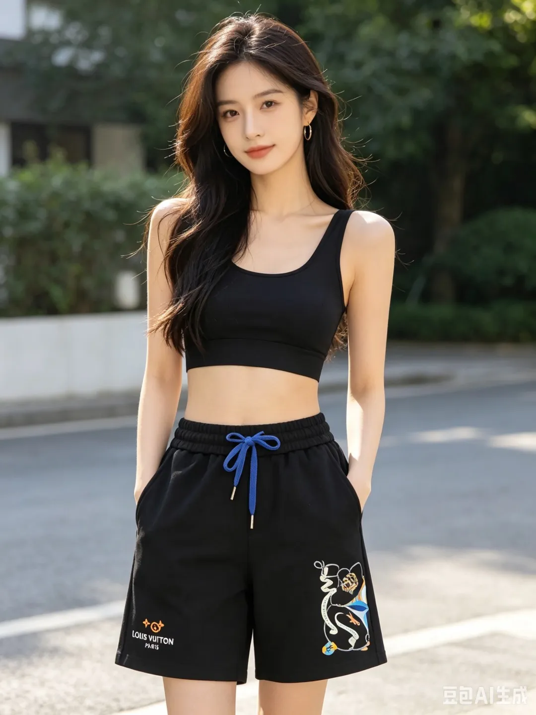 Louis Vuitton/Louis Vuitton 26ss crown print shorts